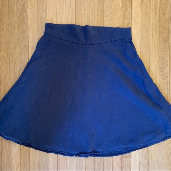 NWOT Blue Button Up Fit & Flare Skirt - Picture 5 of 6